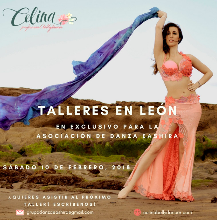 Talleres de danza del vientre en León dictados por Celina
